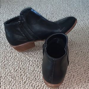 Plain black booties